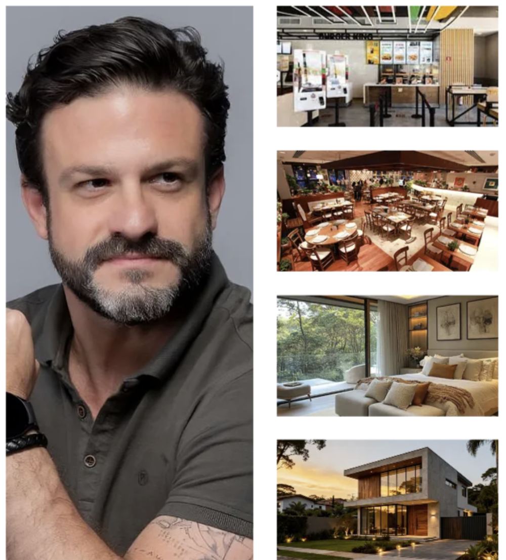 Caio Grotti, arquiteto e urbanista responsável técnico da Algraz Engenharia, e projetos recentes da empresa